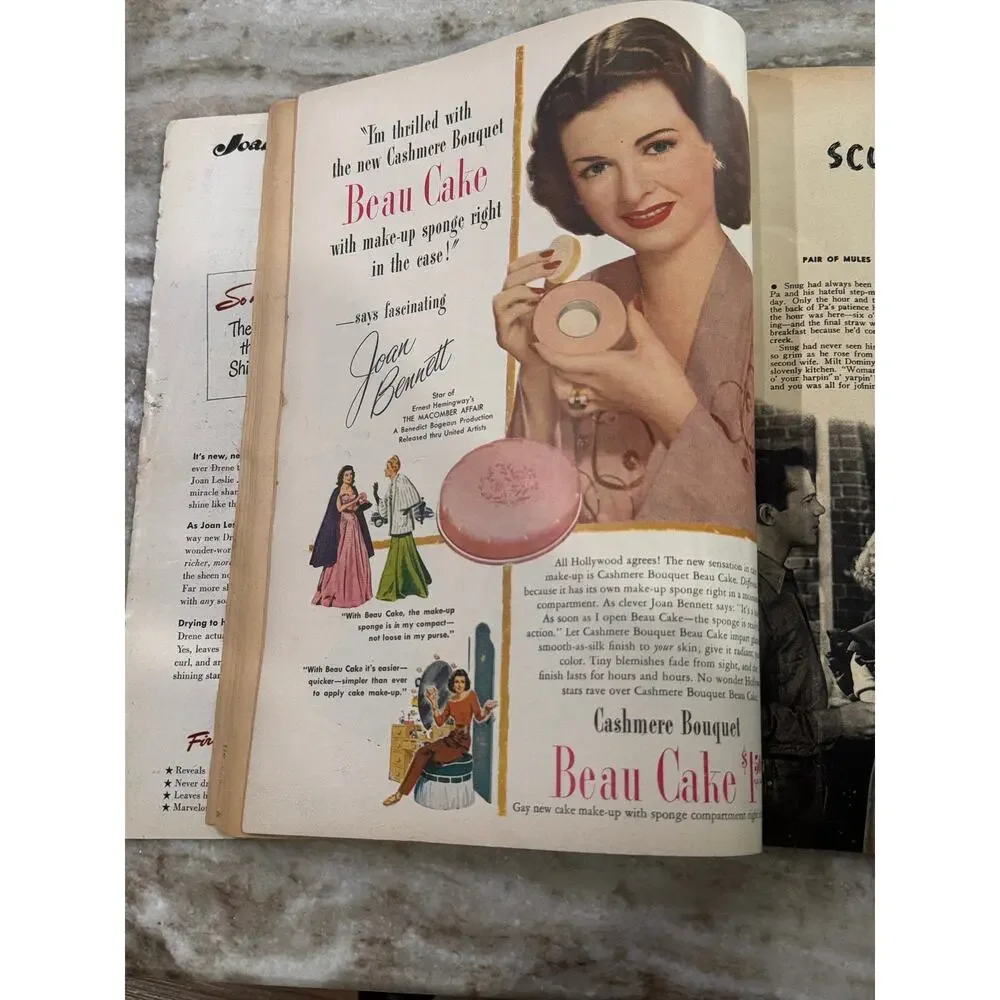 Vtg Screen Romances Magazine Oct. 1947 Lana Turner Ads Fashion +
